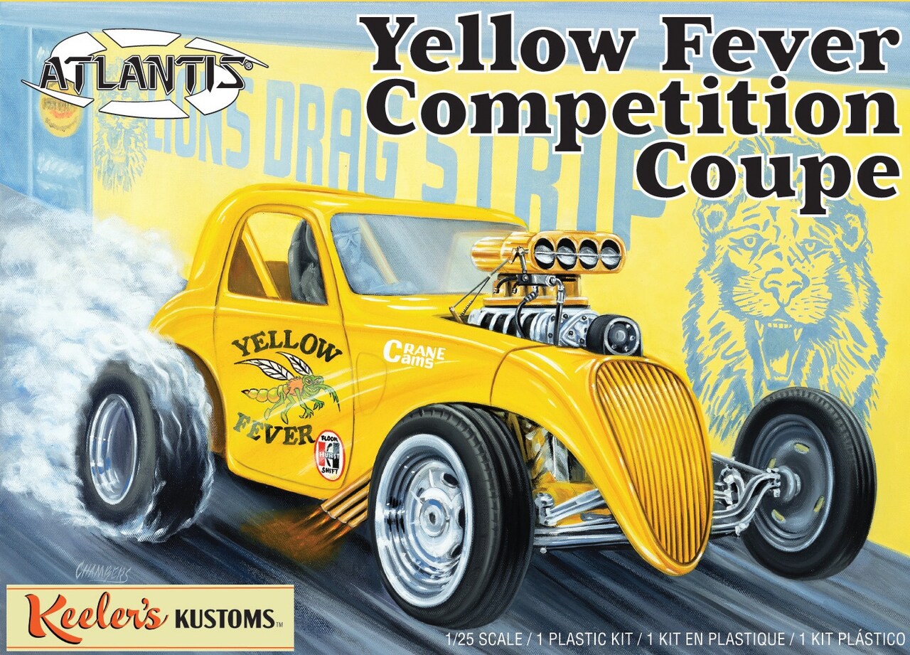Atlantis Plastic Model Kit-Yellow Fever Competition Coupe Keelers